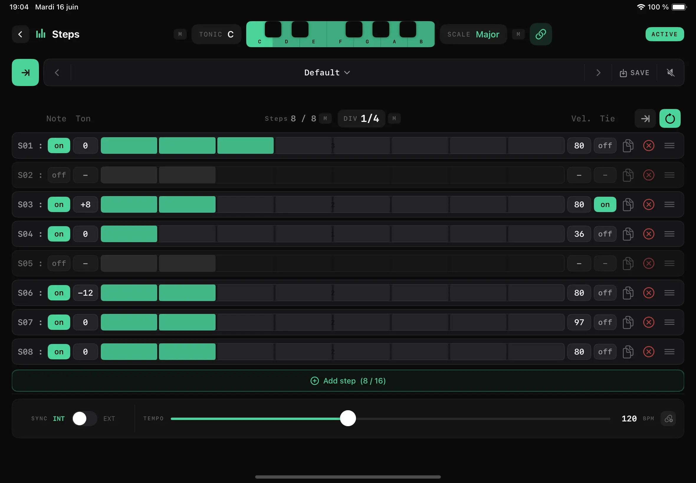 MidiDeep — Steper